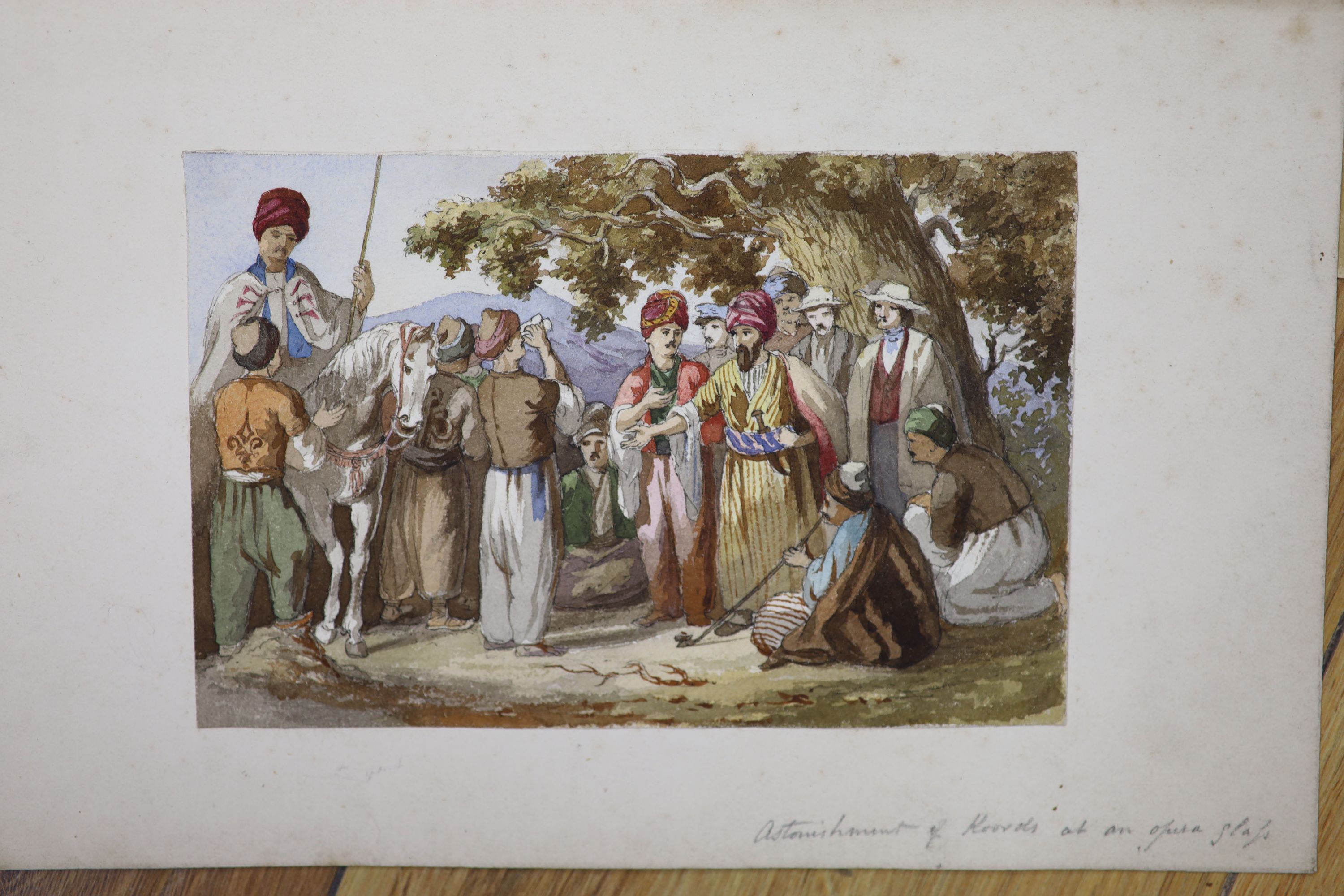 Frederick Charles Cooper (1810-1880), five watercolours; Mosul from the Eastern Bank of the Tigris